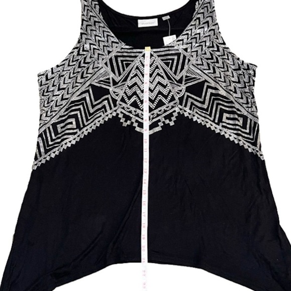 AVENUE Tank Tunic Silver Dot Shimmery Details Plus Women’s Sz 18/20 - Picture 15 of 15